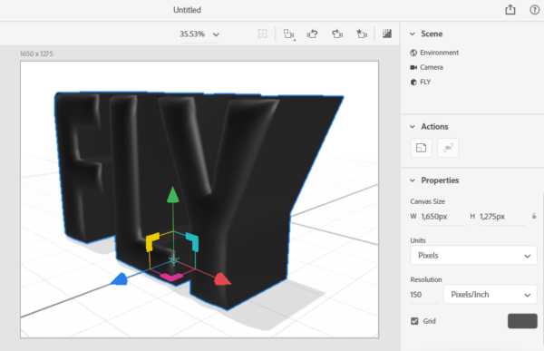 Text at the wrong angle in 3D space