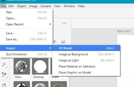 Import 3D model to Dimension
