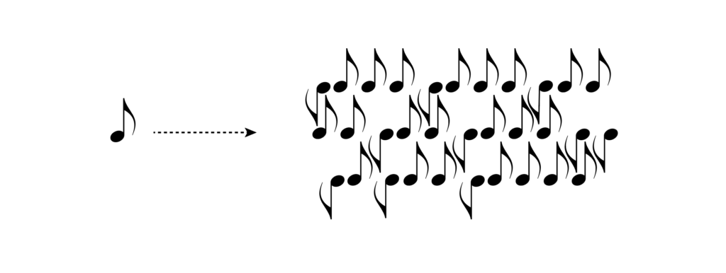 rotating musical note pattern