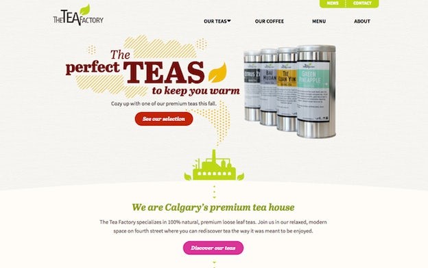 The Tea Factory website