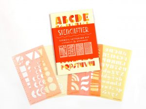creative holiday gift image of stencil lettering kit