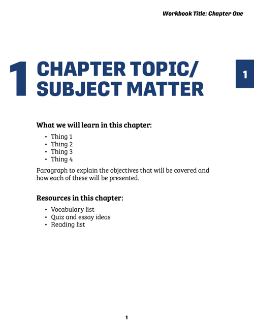 1.2workbook-template-2 InDesign workbook template chapter 1