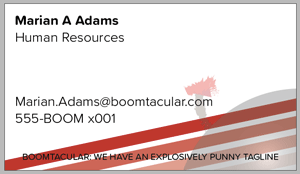 InDesign business card template