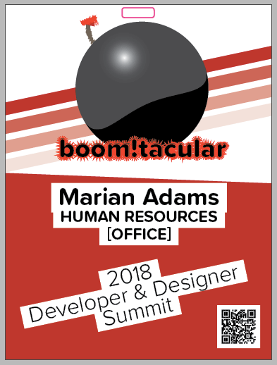 InDesign convention badge template