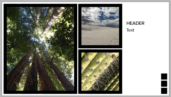 InDesign presentation template photo slide