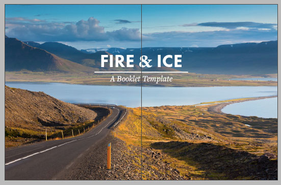 InDesign booklet template cover spread 
