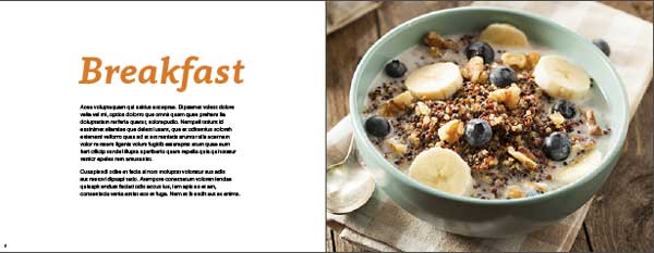 InDesign cookbook template category chapter page