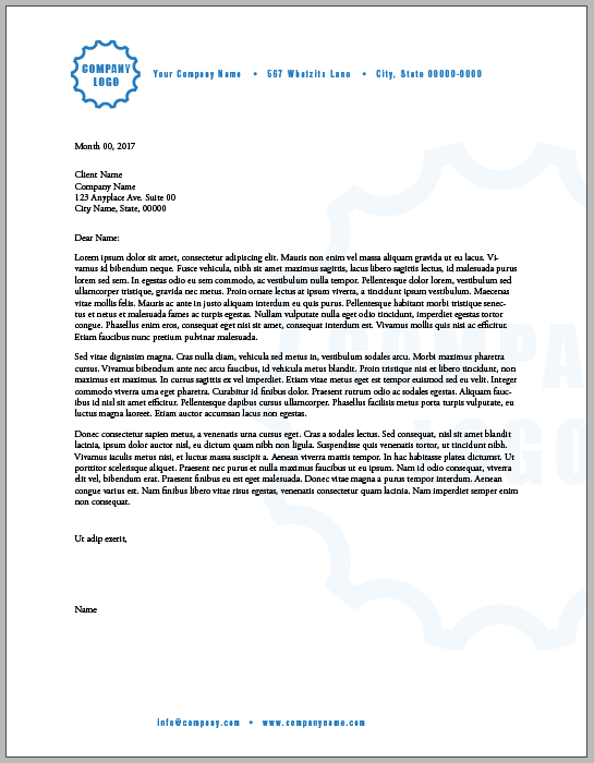 38.1template-business-stationery-1 InDesign business stationery template sample letter