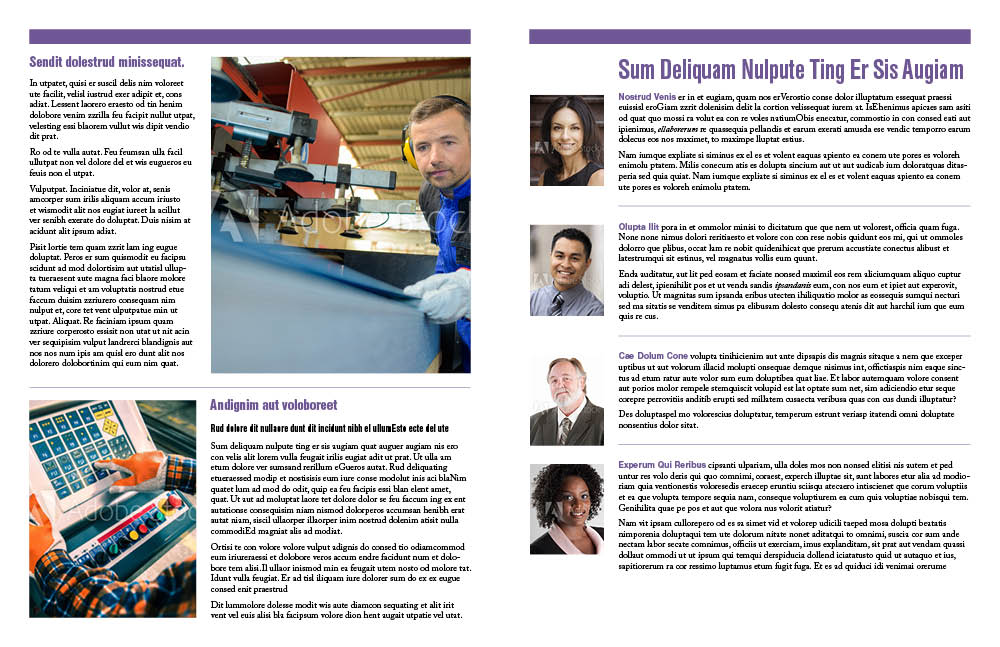 39.2news_002 InDesign newsletter template interior spread