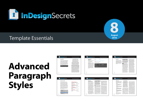 InDesign advacned paragraph styles template