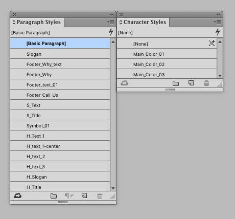 56.520151116-template1 InDesign paragraph styles character styles