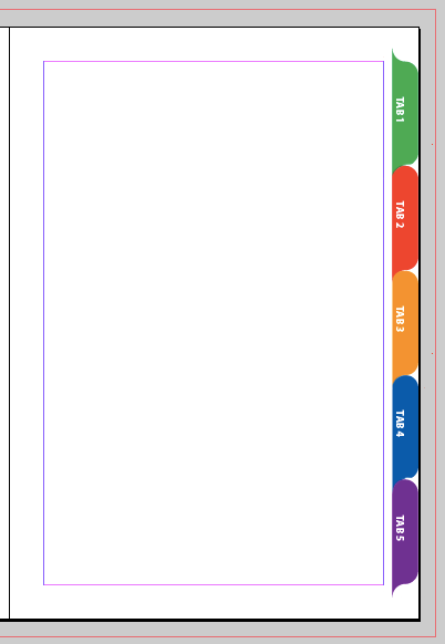 InDesign tabbed booklet template