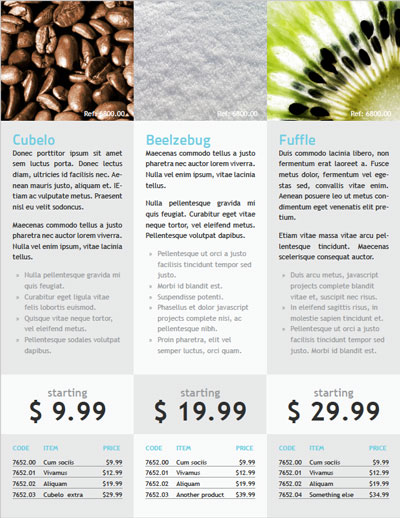 InDesign flexible product catalog product listing
