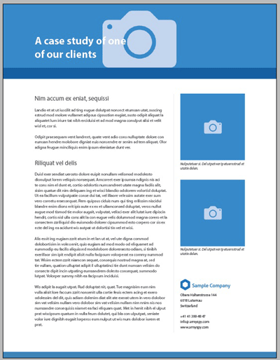 InDesign product data sheet template case study