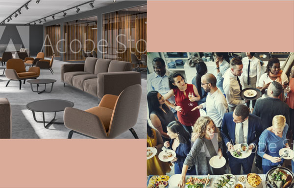 template-brochure-4 InDesign brochure template stock photos