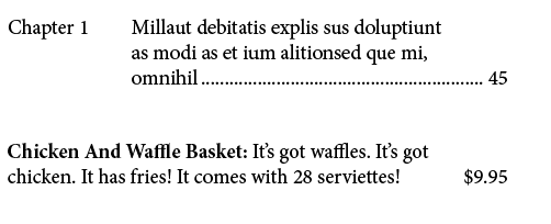 two examples of paragraph with long last lines