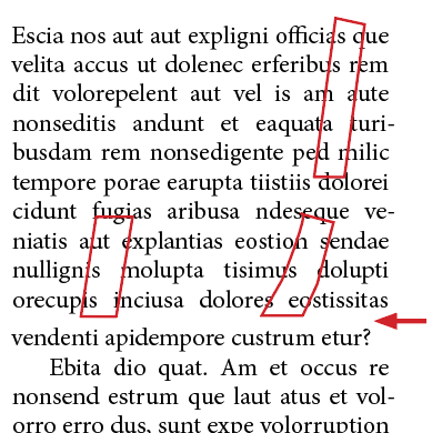 type spacing problems