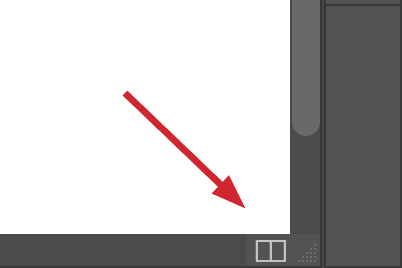 Split Layout icon in bottom of window