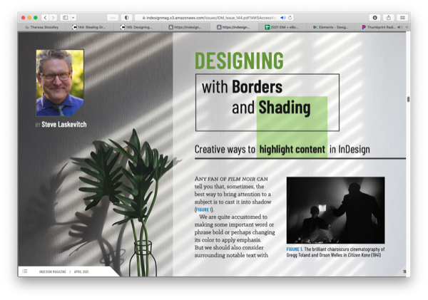 Feature cover for "Designing with Borders and Shading"