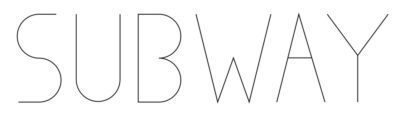 The word "SUBWAY" drawn in vector form