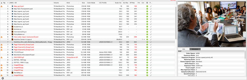 The Links section of the InPreflight Pro window