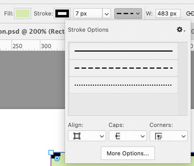 Photoshop stroke options