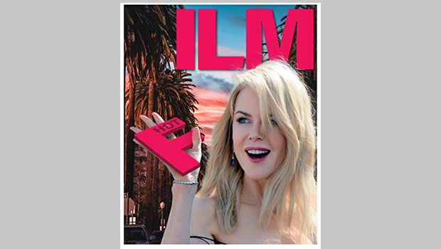 magazine cover with stolen letter effect Photoshop tutorial