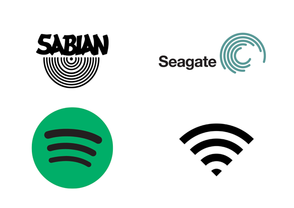 Examples of logos using concentric circles