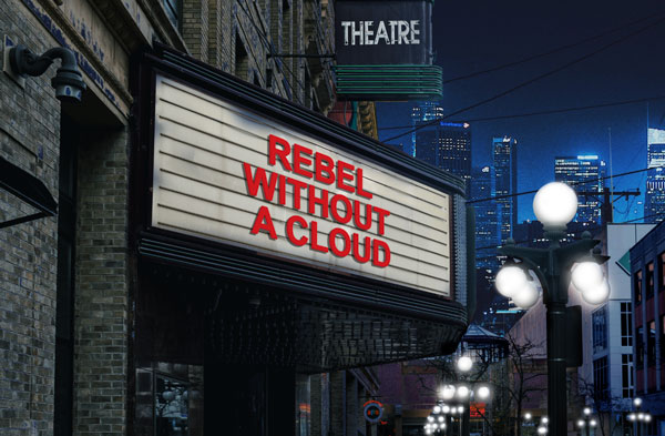 Movie marquee with customizable text