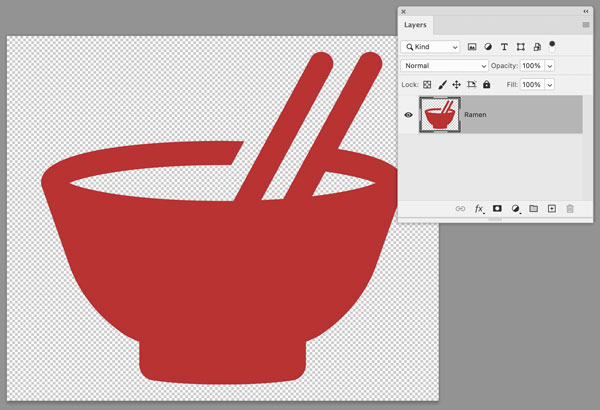 InDesign Layers Panel Ramen Logo