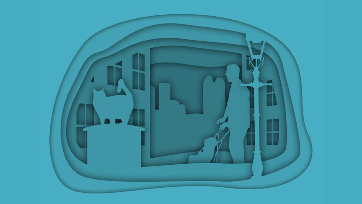 cutout paper image effect made in Adobe Photoshop