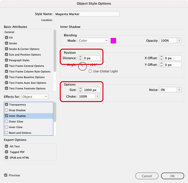 Object style marking content fig3