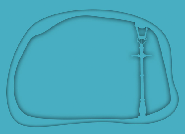 Shadow effect applied to all objects in figure 5 against solid blue background.