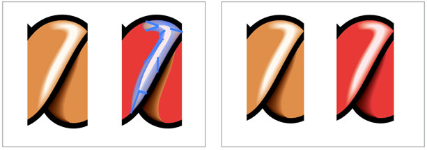 Editing fill colors after expanding a blend