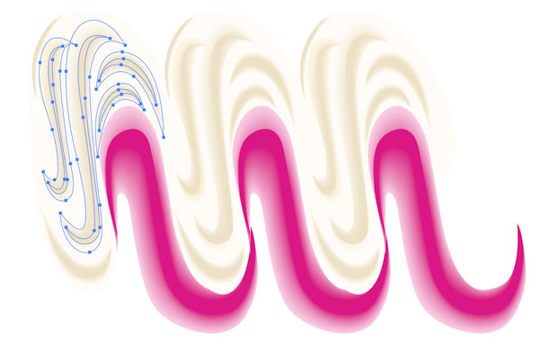 Blending just shapes and their fill colors to prepare a pattern brush