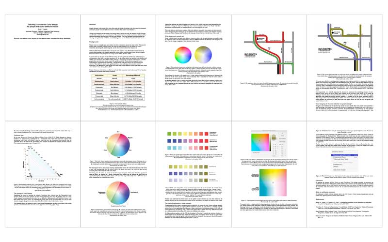 Thumbnail images for 10 pages from Teaching Considerate Color Design for People with Color-Defective Vision
