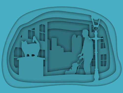 paper cutout effect in Photoshop