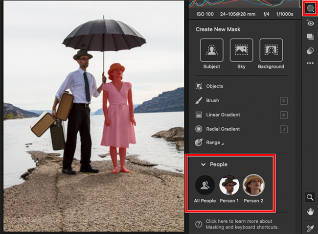 Adobe Camera Raw Select People