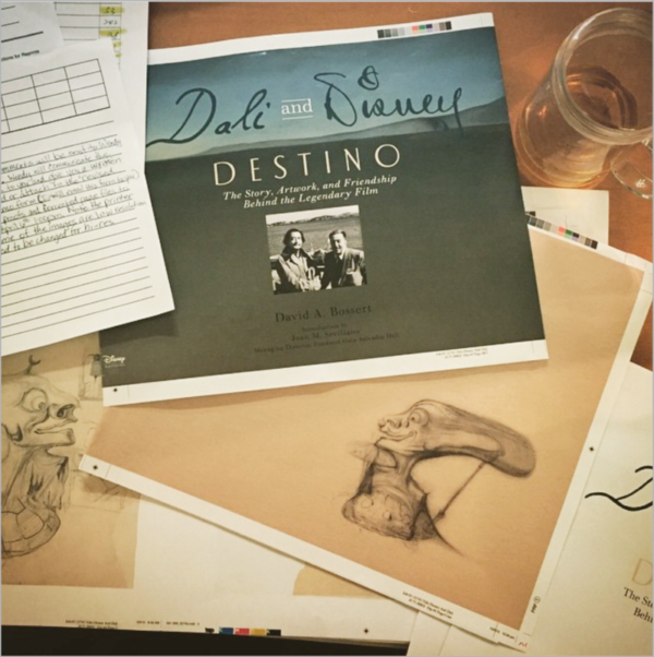 Destino, along with production memorandum and art log