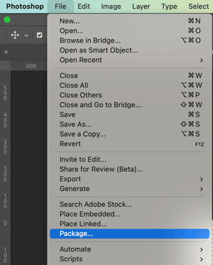 Photoshop's Package feature