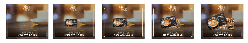 Figure 18. This sequence of frames shows the effect of animating the two gift card layers.