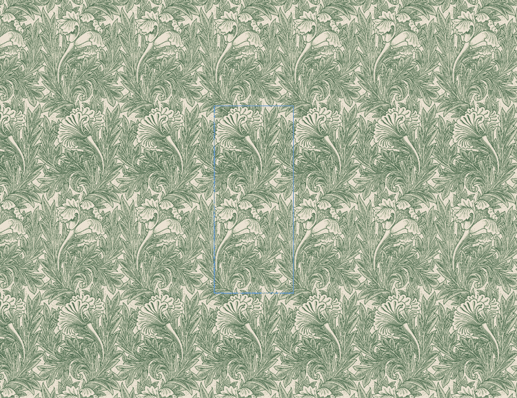 Figure 2.William Morris Green Tulip 1875 shown as a Photoshop pattern