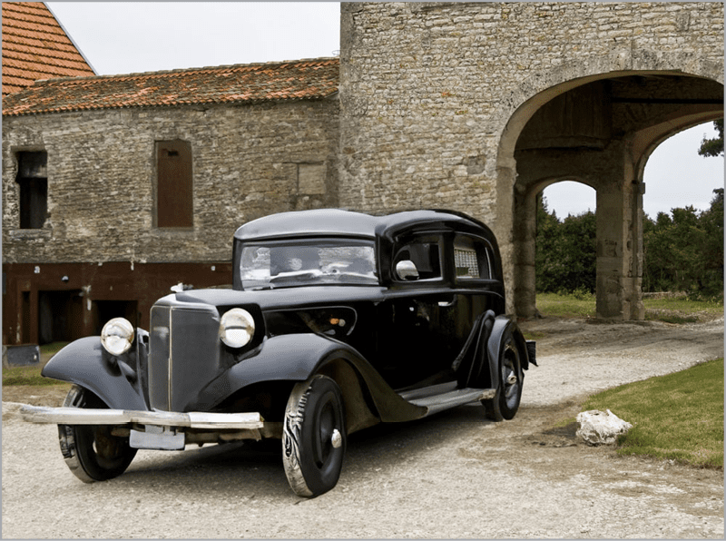 Figure 19. The car, in perfect perspective for the scene