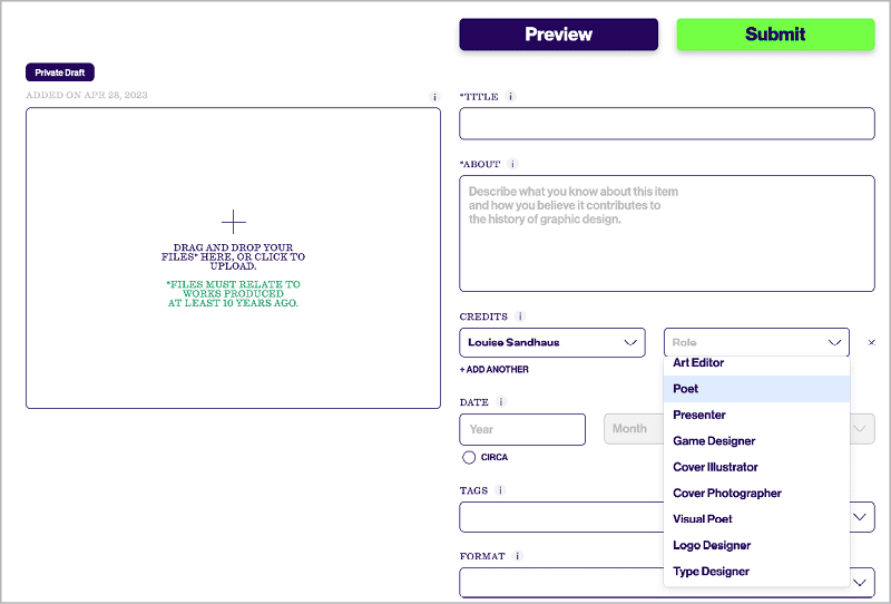 Figure 8. The PGDA uploading tool