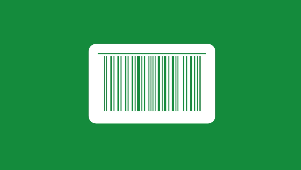 A barcode which has a line moving up and down to show that it is being scanned.