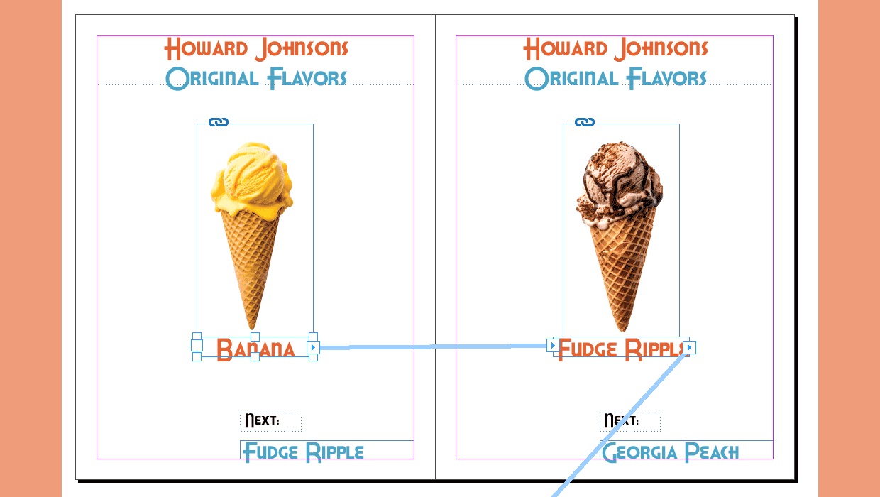 script to preview text from next page in Adobe InDesign