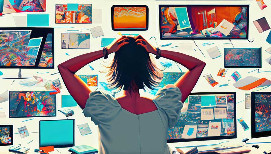 graphic designer confused by too many choices