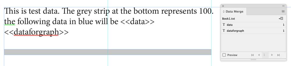 A data merge template in Adobe InDesign for making variable bar graphs