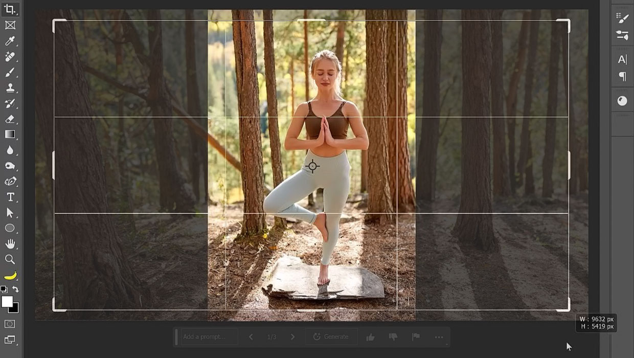 outcropping an image in Adobe Photoshop with Generative AI