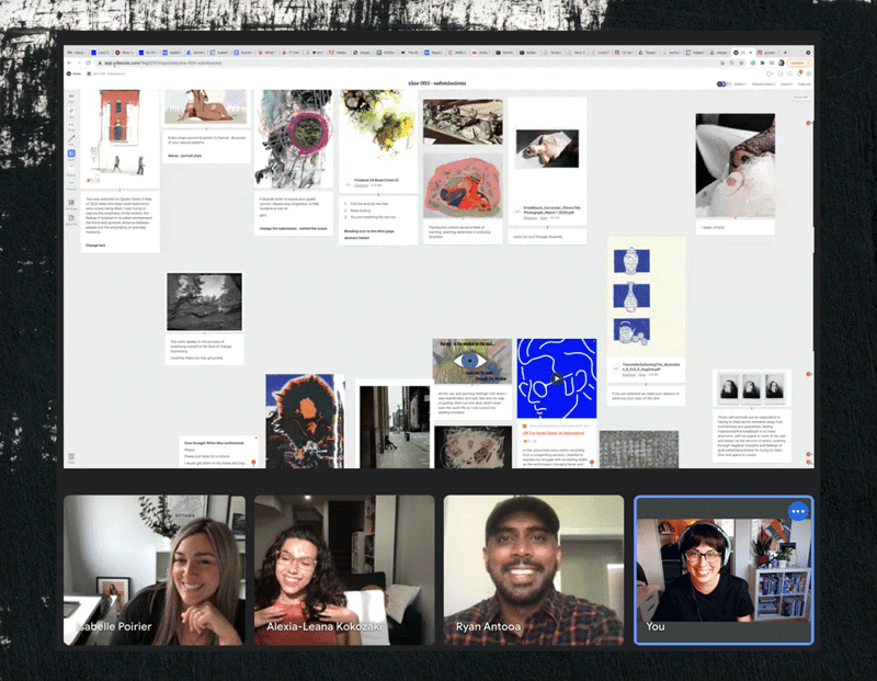 Figure 16. The creation of each ODC zine includes a collaborative remote process.